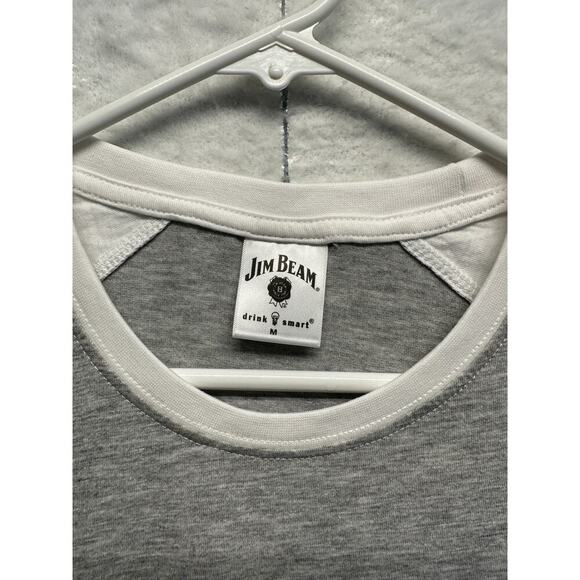Jim Beam Women Jersey T Shirt Cotton Medium Graphic Tee Henley - Picture 3 of 8